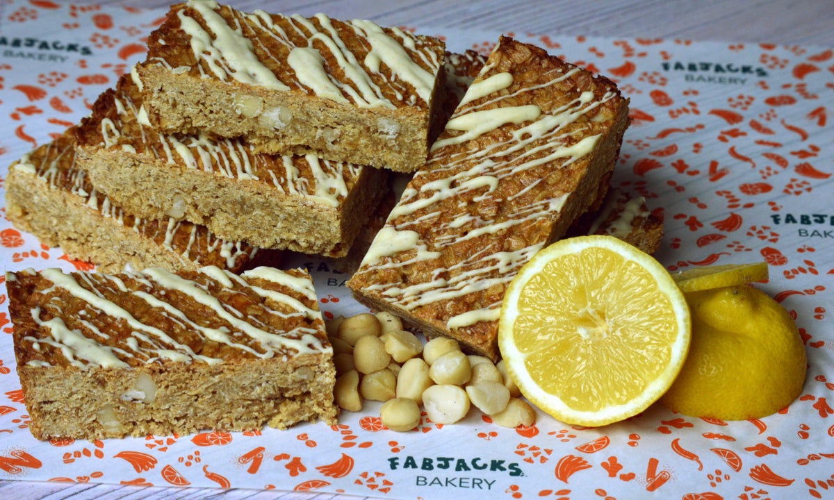 Lemon and Macadamia Nut Fabjacks Bakery